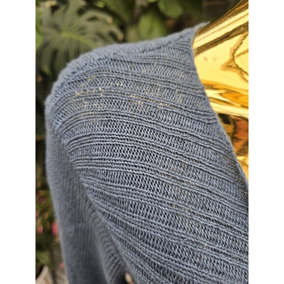 Eileen Fisher Linen Silk Blend Open Front Knit Cardigan Size Large - Picture 4 of 6